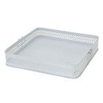 Masă de servit  din metal cu margine cioplita 38X35cm 