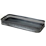 Masă de servit  din metal cu margine cioplita 54X20cm